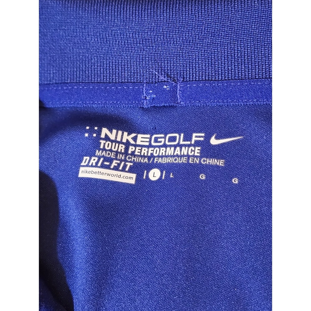 Nike Golf Tour Performance Dri-Fit Men's Polo Shirt Blue Size Large L - Picture 3 of 6